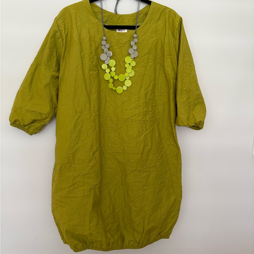 Planet by Lauren G Green Women's Dress (necklace sold separately)